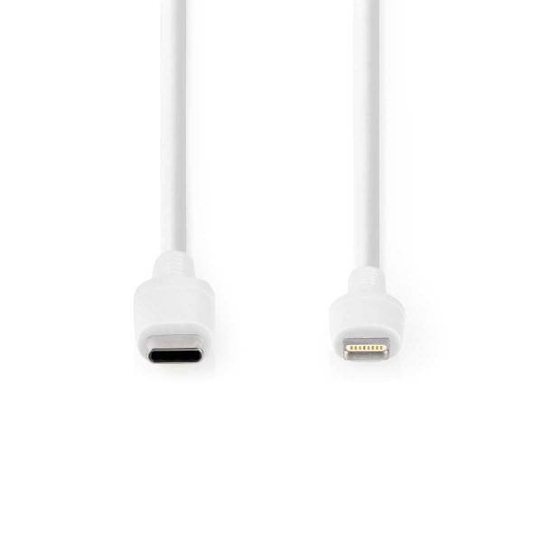 USB-C naar Lightning kabel geschikt voor iPhone 14 en ouder wit (1 meter) 303332 - 1