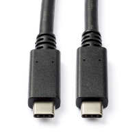 Nedis USB-C naar USB-C kabel zwart (1 meter) N010214020 Nedis USB-C naar USB-C kabel zwart (1 meter) N010214020