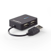 Nedis USB 2.0-hub compact (4 poorten) UHUBU2410BK K030200022 - 1