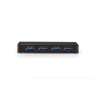 Nedis USB hub met externe voeding zwart (4-poorts) N030200007