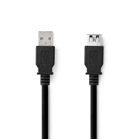 Nedis USB verlengkabel zwart (1 meter) N010210000