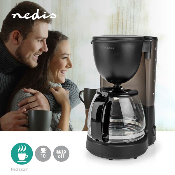 Nedis koffiezetapparaat zwart 1,25 liter KACM150EBK K170108122 - 2