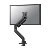 Neomounts Next Core gasgeveerde monitorarm voor 1 monitor zwart (met klem en bladdoorvoer) 204020