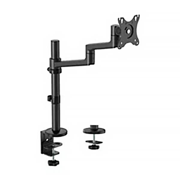 Neomounts Next Lite ruimtebesparende monitorarm voor 1 monitor zwart (met klem en bladdoorvoer) 204011 - 8