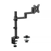 Neomounts Next Lite ruimtebesparende monitorarm voor 1 monitor zwart (met klem en bladdoorvoer) 204011 - 8