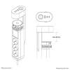 Neomounts bureau stekkerdoos met 3 stopcontacten en 3 USB wit 204029 - 6