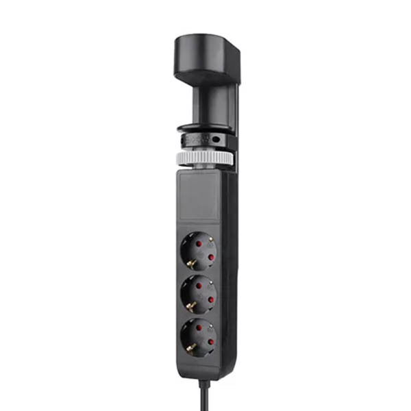 Neomounts bureau stekkerdoos met 3 stopcontacten en 3 USB zwart 204028 - 1
