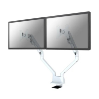 Neomounts gasgeveerde monitorarm voor 2 monitoren wit (met klem) FPMA-D750DWHITE2 200337