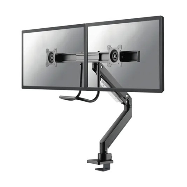 Neomounts gasgeveerde monitorarm voor 2 monitoren zwart (met klem) 200340 - 1