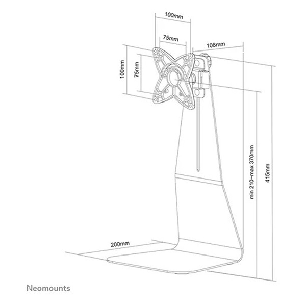 Neomounts monitorarm voor 1 monitor zilver (staand) FPMA-D800 200304 - 3