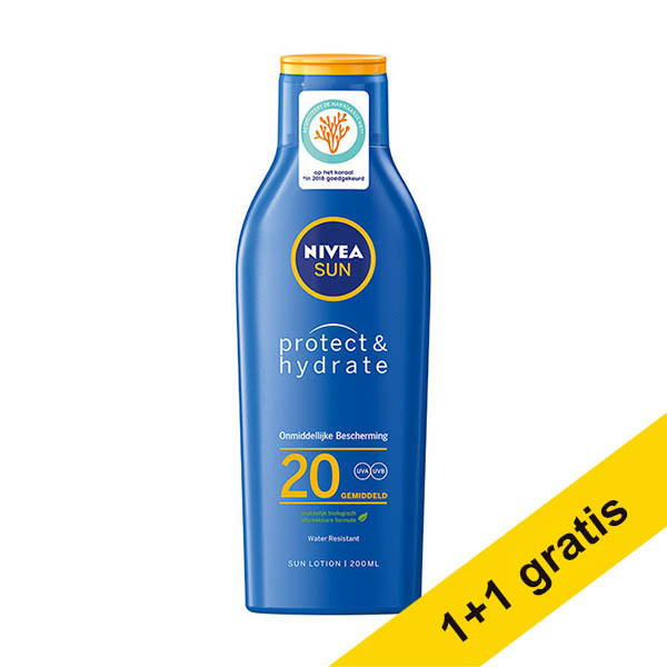 Aanbieding: 2x Nivea Protect & Hydrate zonnemelk SPF20 200 ml SNI06312 - 1