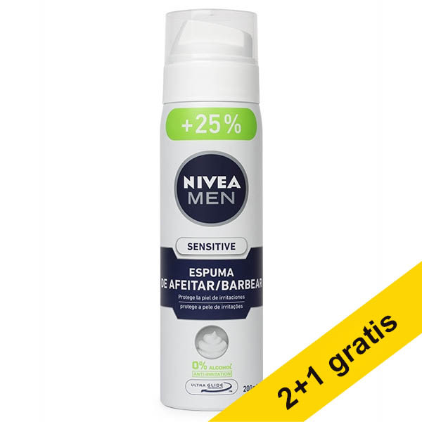 Aanbieding: 3x Nivea Men Sensitive scheerschuim (250 ml) SNI06288 - 1