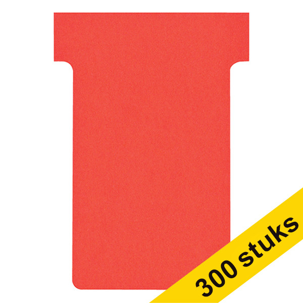 Aanbieding: 3x Nobo T-kaarten rood maat 2 (100 stuks) 247542 - 1