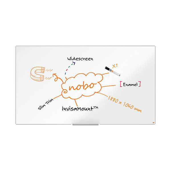 Nobo Impression Pro Widescreen whiteboard magnetisch emaille 188 x 106 cm 1915252 247405 - 4