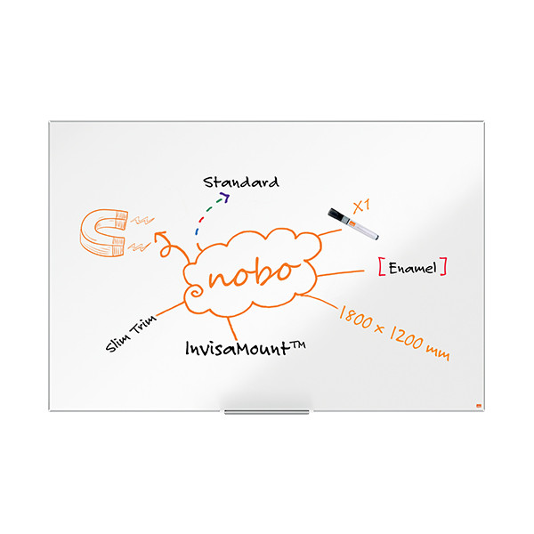 Nobo Impression Pro whiteboard magnetisch email 180 x 120 cm 1915399 247411 - 3