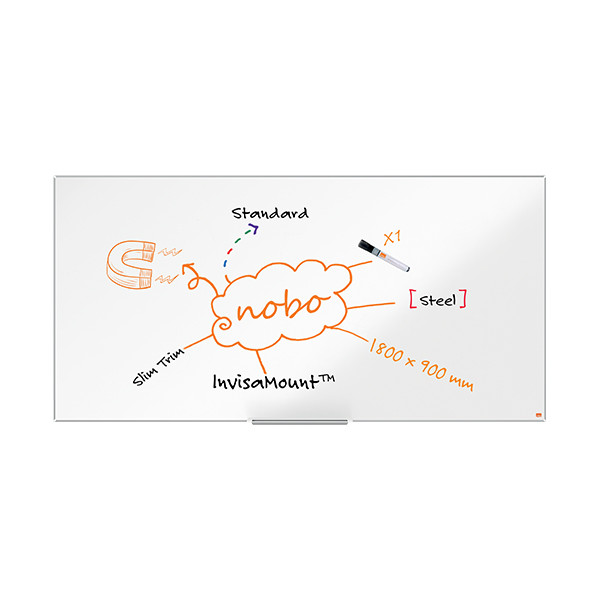 Nobo Impression Pro whiteboard magnetisch gelakt staal 180 x 90 cm 1915405 247392 - 4