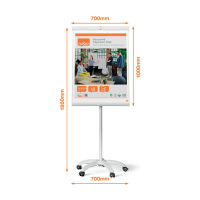 Nobo Premium Plus Mobiele stalen flipover 213471