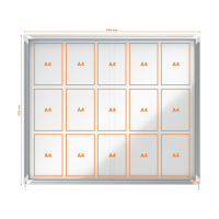 Nobo Premium Plus binnenvitrine 15 x A4 metaal 1902609 247481
