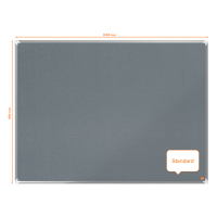 Nobo Premium Plus prikbord vilt 120 x 90 cm grijs 1915196 247414