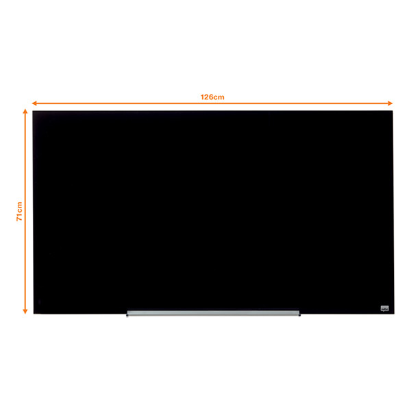 Nobo Widescreen magnetisch glasbord 126 x 71,1 cm zwart 1905181 247328 - 2