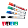 Nobo whiteboard marker assorti 10 stuks (4 mm beitel) 1915386 247530 - 3