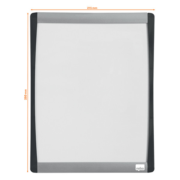 Nobo whiteboard met gewelfde lijst 28 x 21,5 cm wit 1903778 208168 - 2