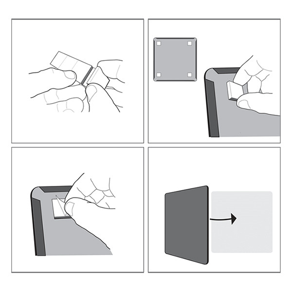 Nobo whiteboard met gewelfde lijst 35,5 x 28 cm wit 1903779 208169 - 3