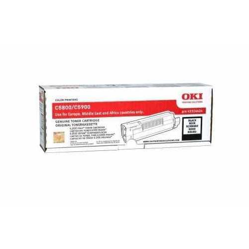 OKI 43324424 toner zwart (origineel) 43324424 035844 - 1