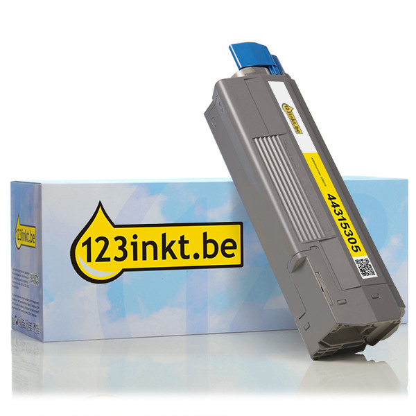 OKI 44315305 toner geel (123inkt huismerk) 44315305C 036075 - 1