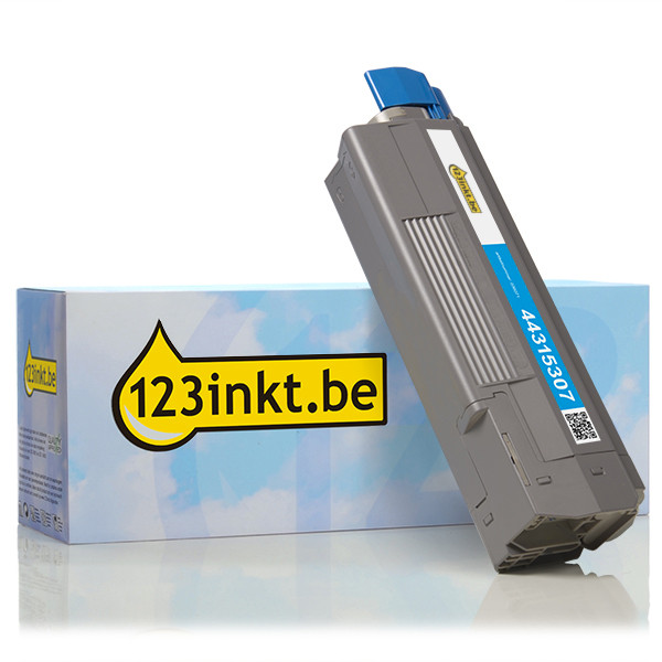 OKI 44315307 toner cyaan (123inkt huismerk) 44315307C 036071 - 1