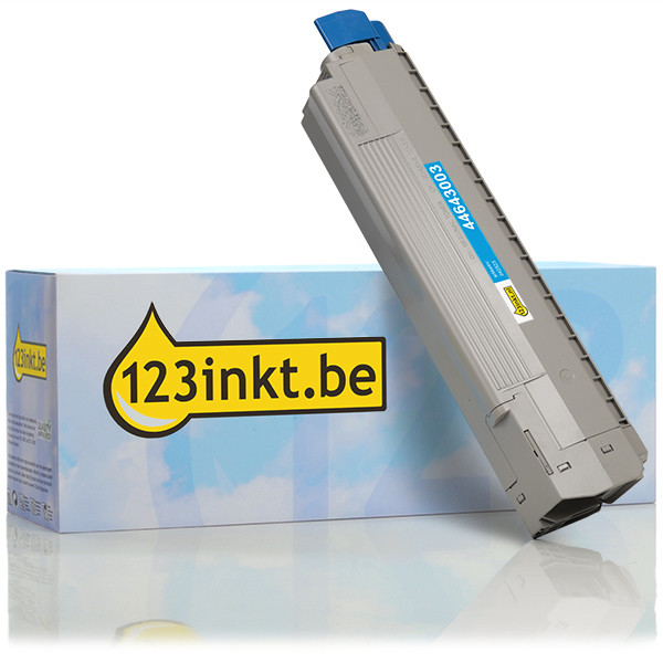 OKI 44643003 toner cyaan (123inkt huismerk) 44643003C 042523 - 1