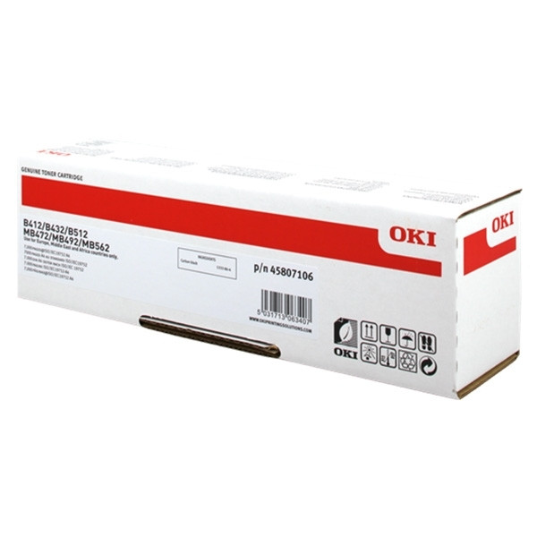 OKI 45807106 toner zwart hoge capaciteit (origineel) 45807106 042702 - 1