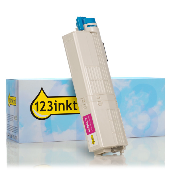 OKI 46490402 toner magenta (123inkt huismerk) 46490402C 036153 - 1