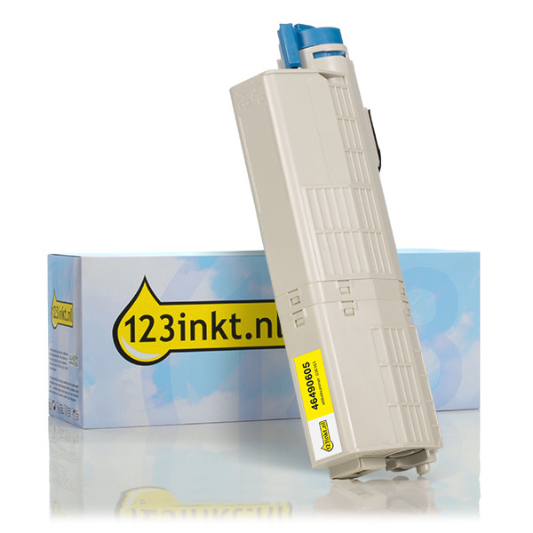 OKI 46490605 toner geel hoge capaciteit (123inkt huismerk) 46490605C 036163 - 1