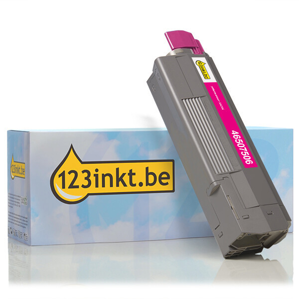 OKI 46507506 toner magenta (123inkt huismerk) 46507506C 036205 - 1