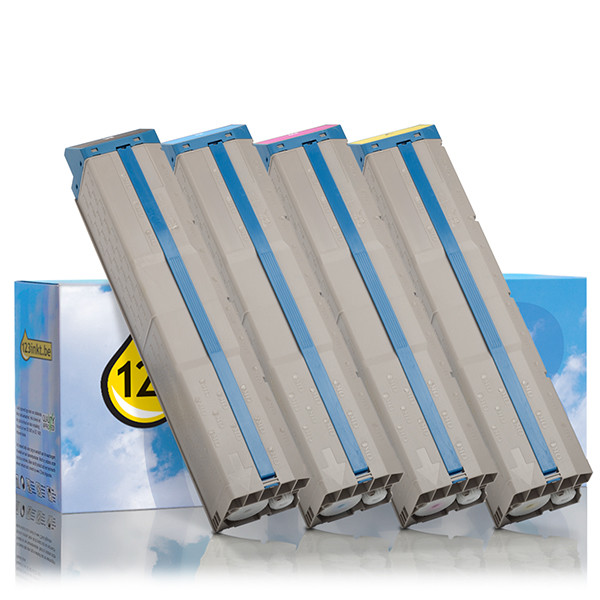 OKI aanbieding: 45536556, 55, 54, 53 zwart + 3 kleuren (123inkt huismerk)  130615 - 1
