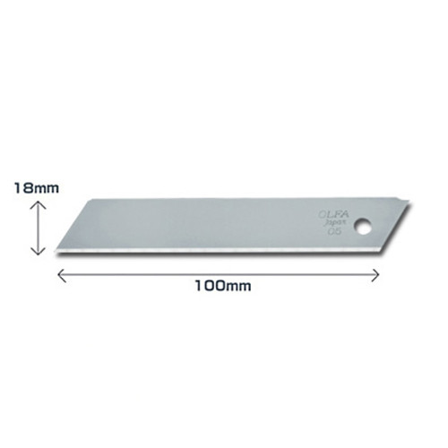 Olfa LB-SOL-10 reserve afbreekbare mesjes 18 mm solid (10 stuks) LB-SOL-10 219743 - 1