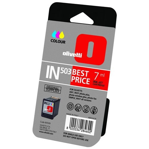 Olivetti IN503 (B0509) inktcartridge kleur (origineel) B0509 042130 - 1