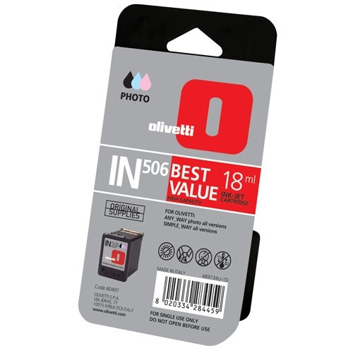 Olivetti IN506 (B0497) inktcartridge foto hoge capaciteit (origineel) B0497 042160 - 1