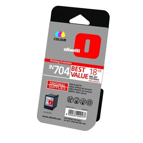 Olivetti IN704 (B0629) inktcartridge kleur hoge capaciteit (origineel) B0629 042190 - 1