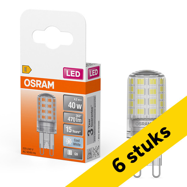 Aanbieding: 6x Osram G9 ledcapsule | SMD | Helder | 4000K | 4.2W (40W) LOS01386 - 1