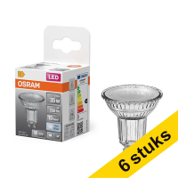 Aanbieding: 6x Osram GU10 LED spot | 4000K | 2.4W (35W)