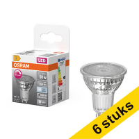 Aanbieding: 6x Osram GU10 LED spot | 4000K | Dimbaar | 3.7W (50W)