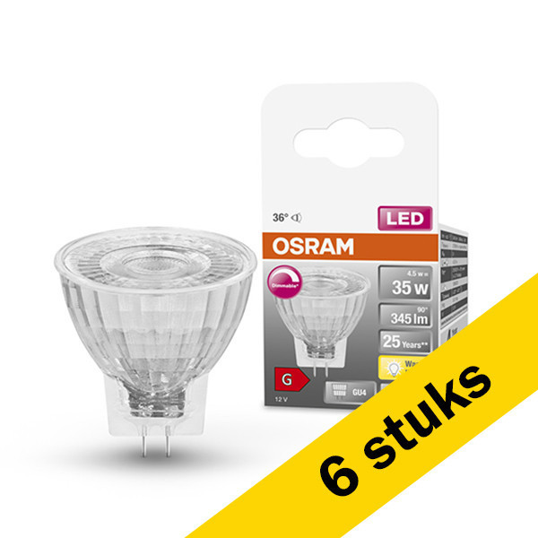 Aanbieding: 6x Osram GU4 ledspot dimbaar 4,5W (35W) LOS00301 - 1