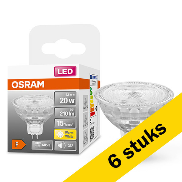 Aanbieding: 6x Osram GU5.3 led-spot 2.6W (20W) LOS00287 - 1