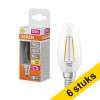 Aanbieding: 6x Osram LED lamp E14 | Kaars B35 | Filament | Helder | Dimbaar | 2700K | 1.8W (25W) LOS01844 - 1