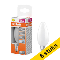 Aanbieding: 6x Osram LED lamp E14 | Kaars B35 | Mat | 4000K | 1.8W (25W)