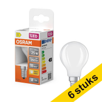 Aanbieding: 6x Osram LED lamp E14 | Kogel P45 | Mat | 2700K | 1.8W (25W) LOS01902
