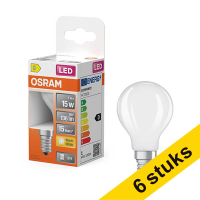 Aanbieding: 6x Osram LED lamp E14 | Kogel P45 | Mat | 2700K | 1W (15W)