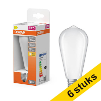 Aanbieding: 6x Osram LED lamp E27 | Edison ST64 | Mat | 2700K | 5.4W (60W)